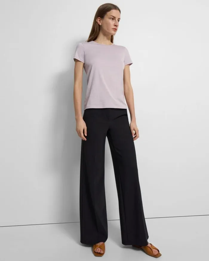 Theory Slim Tee In Organic Cotton Wisteria Women TShirts Tank Tops