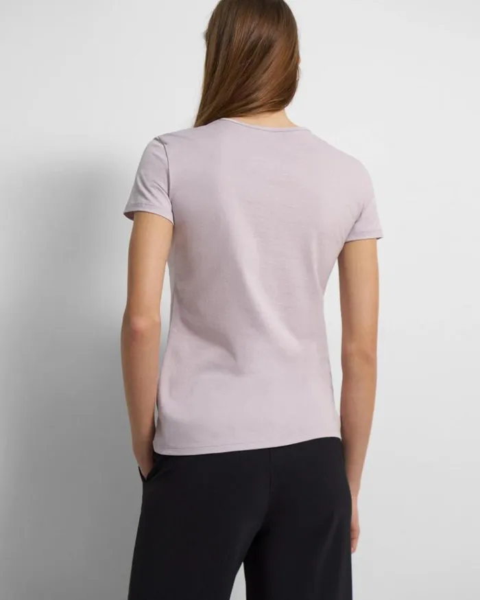 Theory Slim Tee In Organic Cotton Wisteria Women TShirts Tank Tops