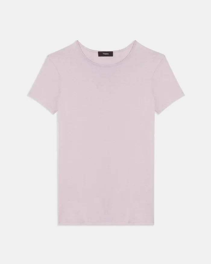 Theory Slim Tee In Organic Cotton Wisteria Women TShirts Tank Tops