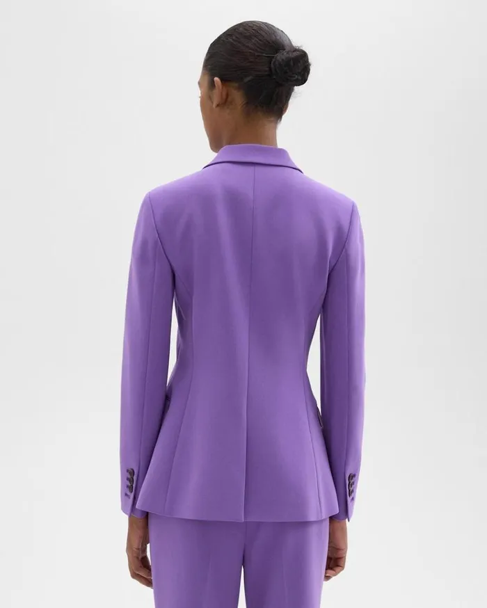 Theory Staple Blazer In Admiral Crepe Bright Peony Women Suits