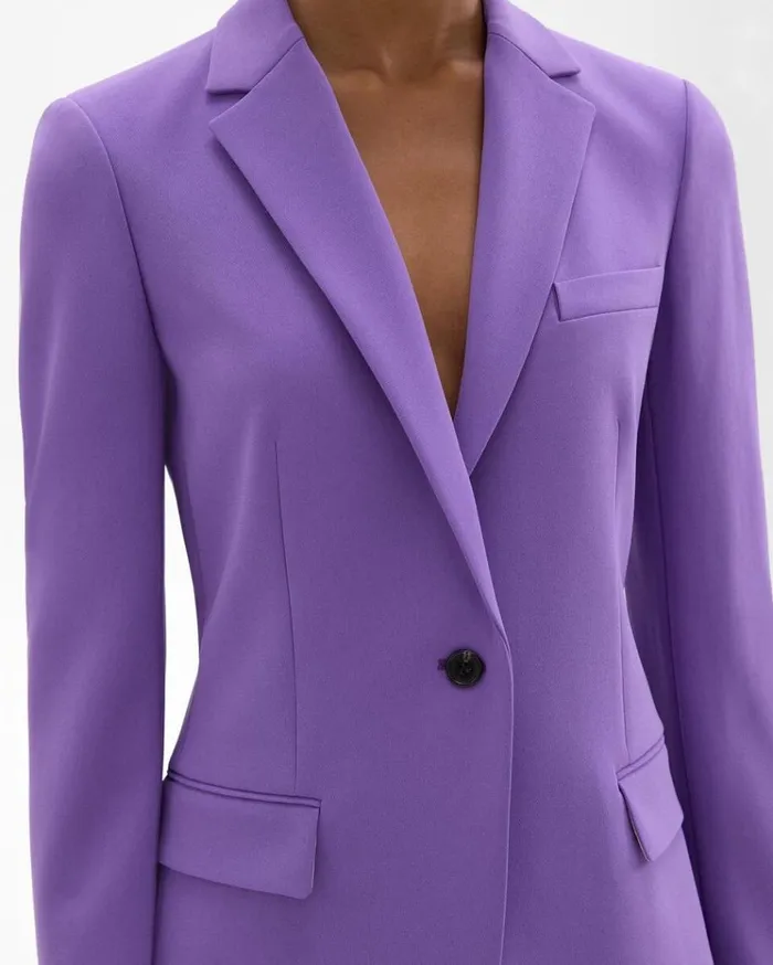 Theory Staple Blazer In Admiral Crepe Bright Peony Women Suits