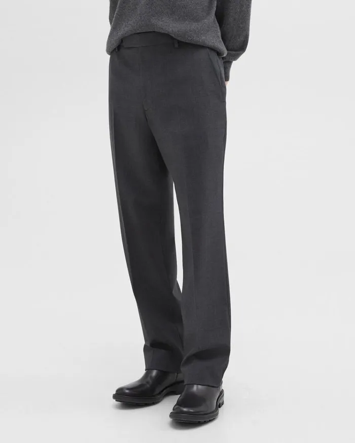 Theory Straight Pant In WoolBlend Twill Pestle Melange Men Pants