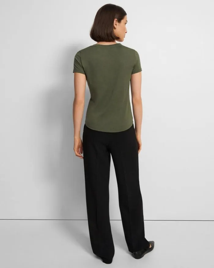 Theory Tiny Scoop Tee In Organic Cotton Rosemary Women TShirts Tank Tops Theory Tiny Scoop Tee In Organic Cotton Rosemary Women TShirts Tank Tops