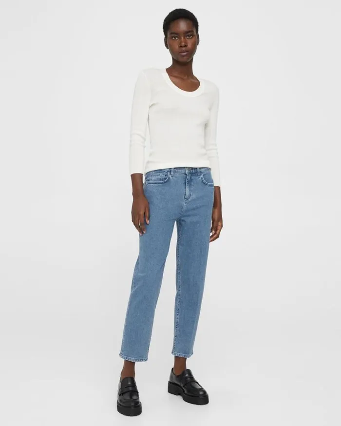 Theory Treeca Jean In Stretch Denim Washed Indigo Women Pants