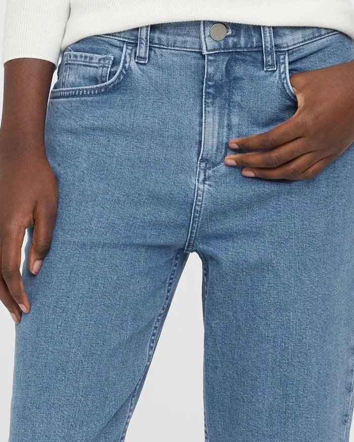 Theory Treeca Jean In Stretch Denim Washed Indigo Women Pants Theory Treeca Jean In Stretch Denim Washed Indigo Women Pants