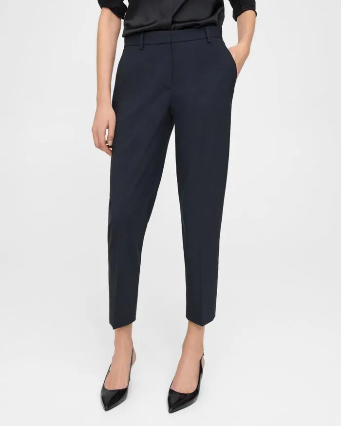Theory Treeca Pant In Stretch Wool Nocturne Navy Women Pants Theory Treeca Pant In Stretch Wool Nocturne Navy Women Pants