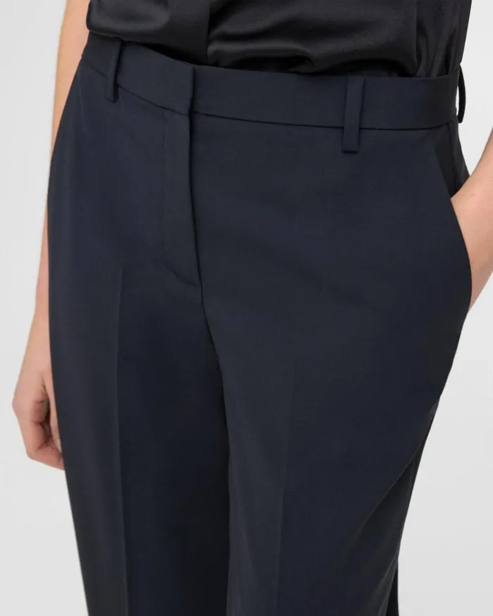 Theory Treeca Pant In Stretch Wool Nocturne Navy Women Pants Theory Treeca Pant In Stretch Wool Nocturne Navy Women Pants