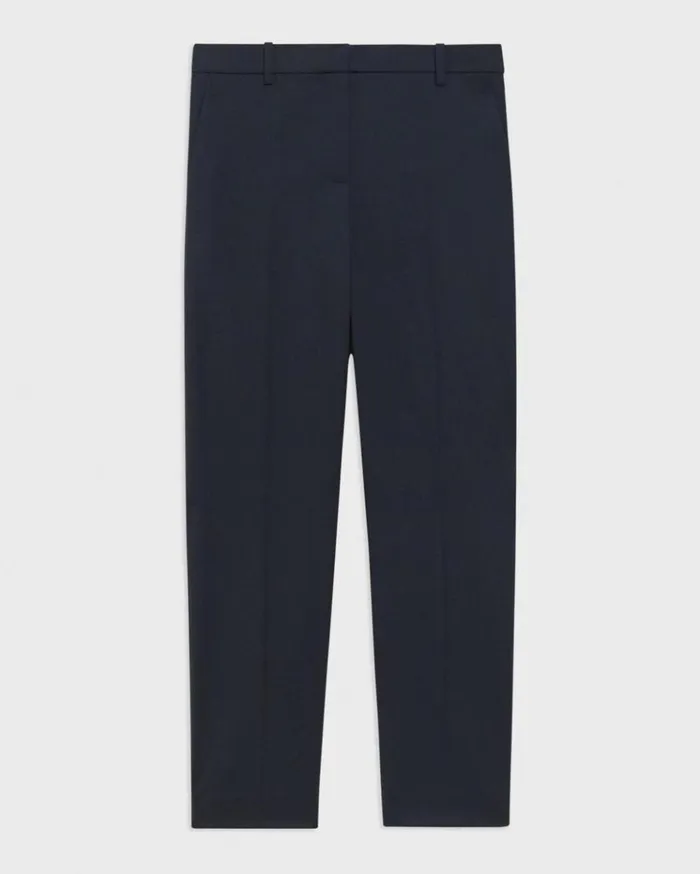 Theory Treeca Pant In Stretch Wool Nocturne Navy Women Pants Theory Treeca Pant In Stretch Wool Nocturne Navy Women Pants