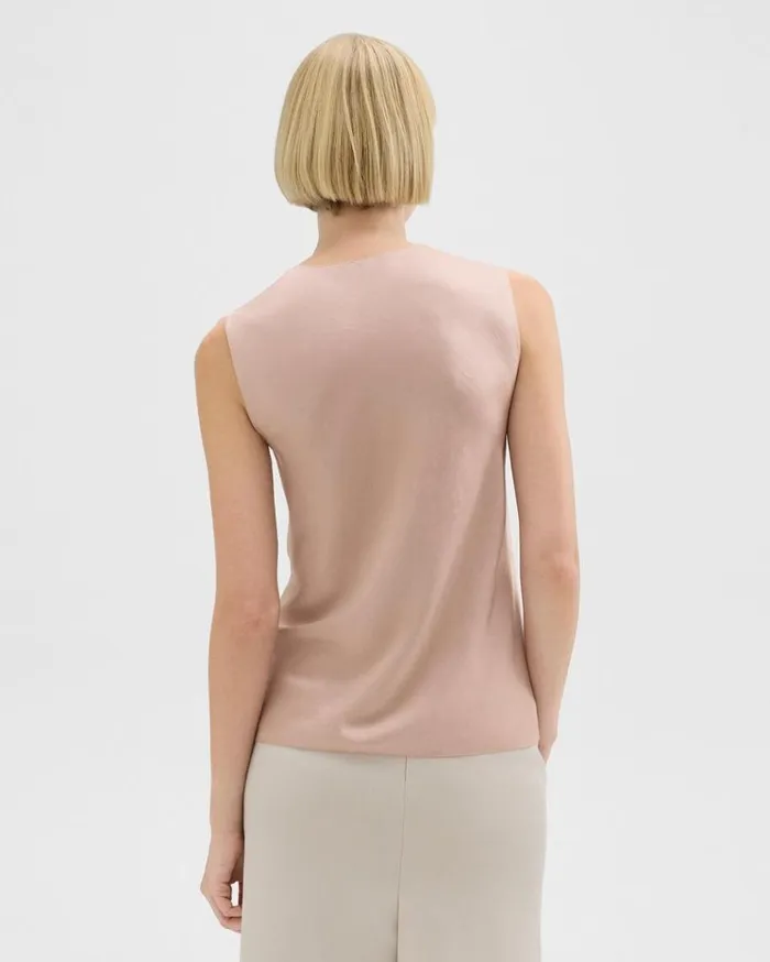 Theory Twisted Sleeveless Top Sakura Women Tops