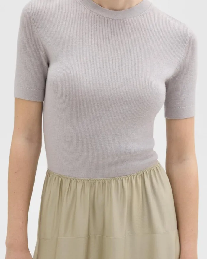 Theory WoolViscose Combo Dress Warm Silverlight Fossil Women Dresses