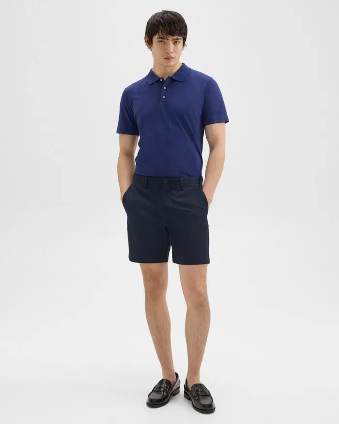 Theory Zaine 7 Short In Organic Cotton Baltic Men Shorts