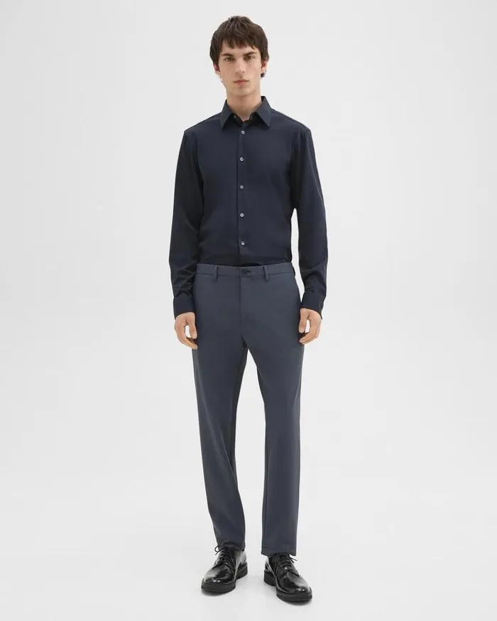 Theory Zaine Pant In Precision Ponte Basalt Men Pants