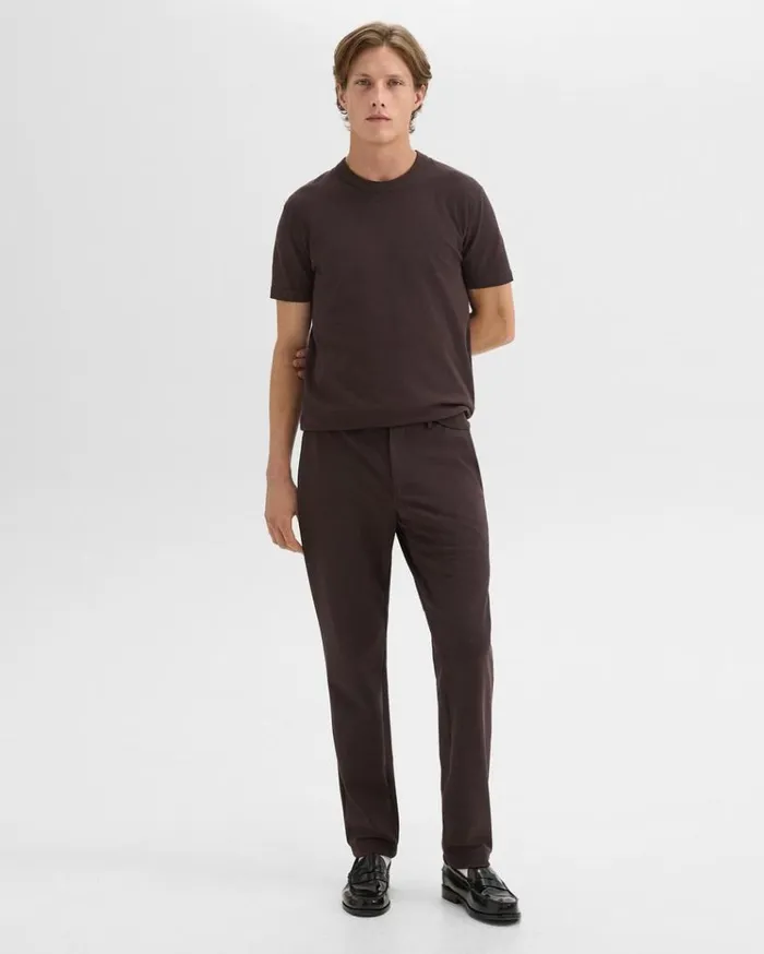 Theory Zaine Pant In Precision Ponte Hickory Men Pants