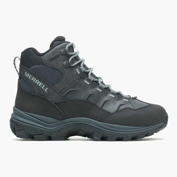 Thermo Chill Mid Waterproof Wide Width Black Men Merrell Boots