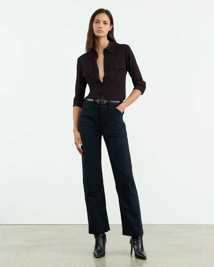 TIBAULT PANT Carbon Women Nili Lotan Pants and Shorts