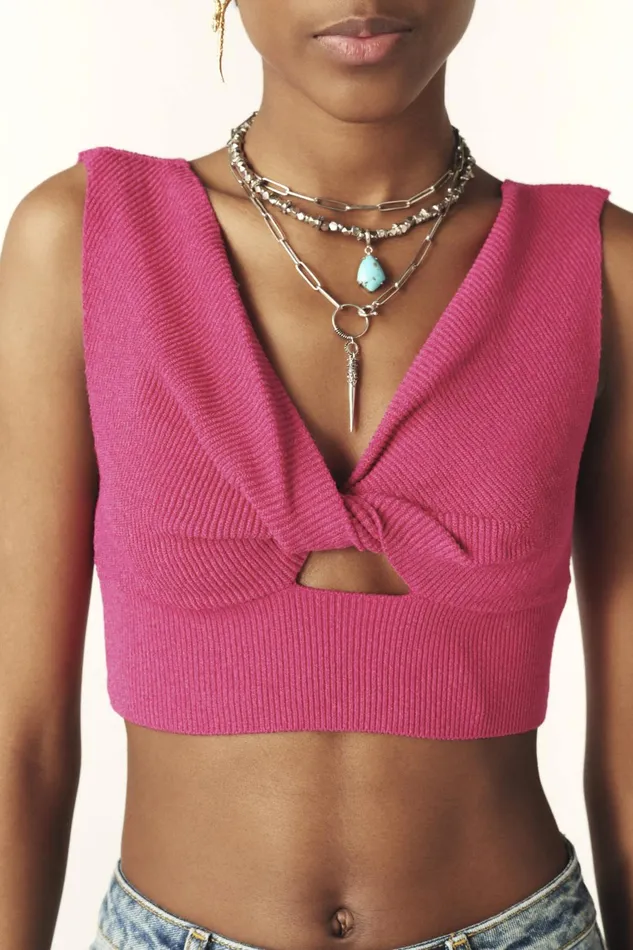 Tied Top Tuxi Pink Women Baandsh Tops and Shirts