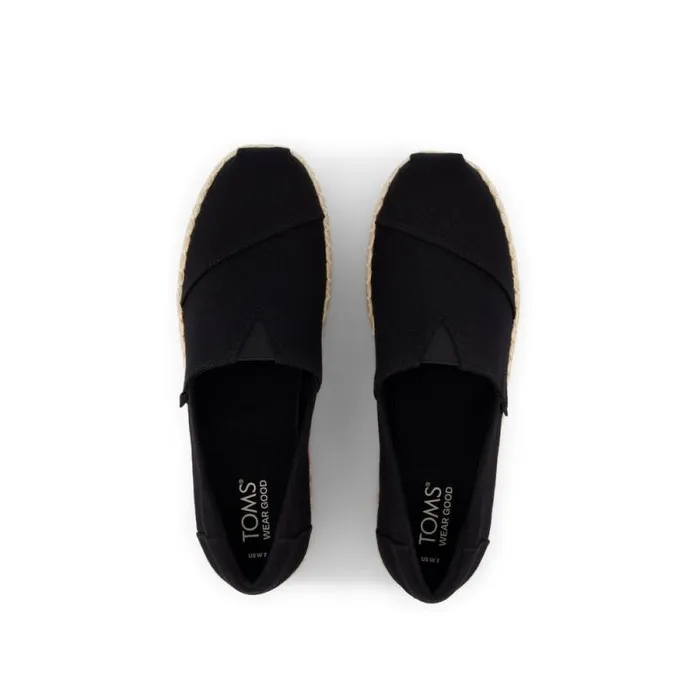 Toms Alpargatas Alpargata Platform Rope High Espadrille Black 8211 Women Toms Alpargatas Alpargata Platform Rope High Espadrille Black 8211 Women