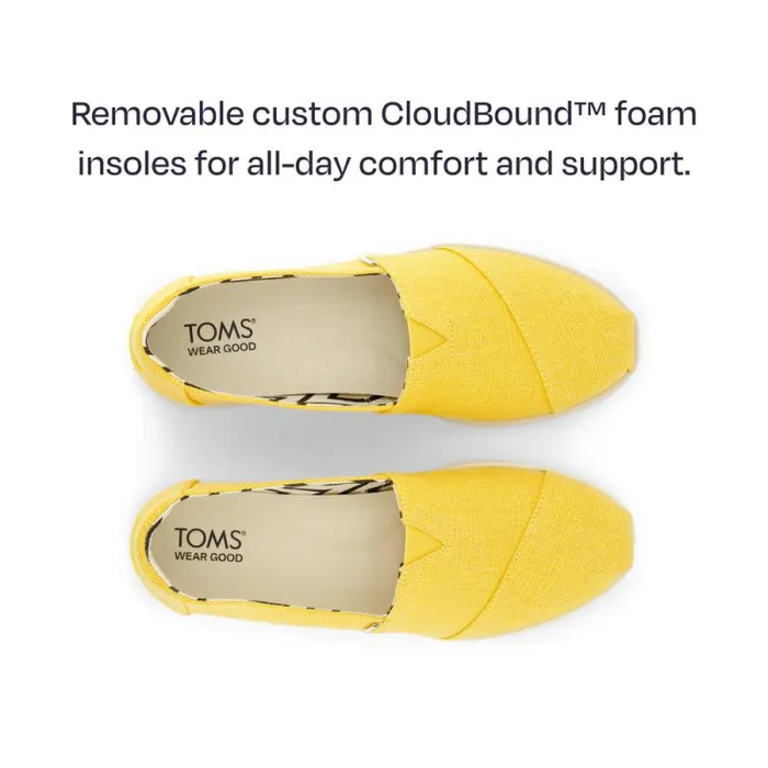 Toms Alpargatas Alpargata Plus Yellow Heritage Canvas 8211 Women Toms Alpargatas Alpargata Plus Yellow Heritage Canvas 8211 Women
