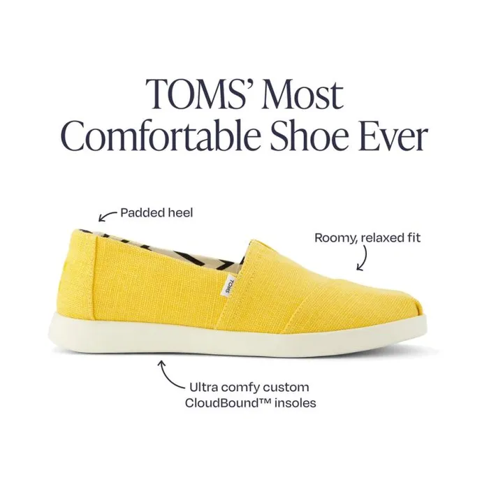 Toms Alpargatas Alpargata Plus Yellow Heritage Canvas 8211 Women Toms Alpargatas Alpargata Plus Yellow Heritage Canvas 8211 Women