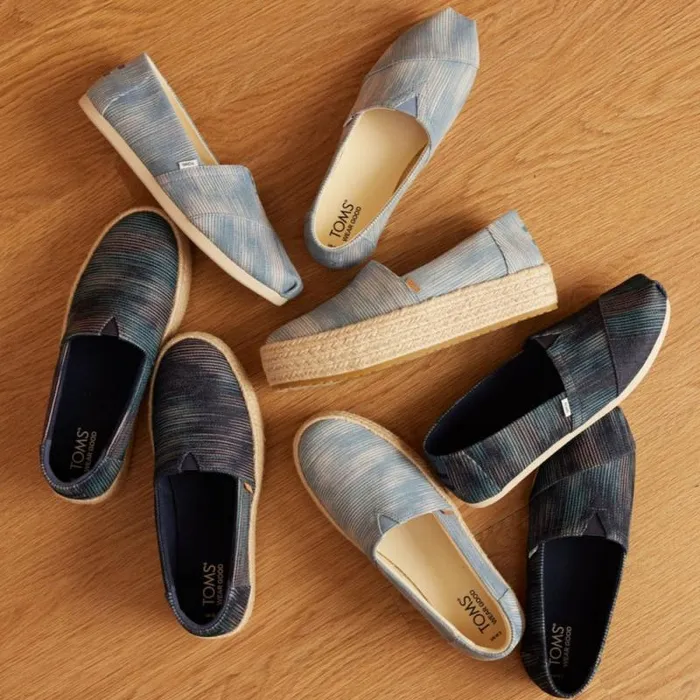 Toms Alpargatas Valencia Platform Espadrille Pastel Blue Novelty Denim 8211 Women