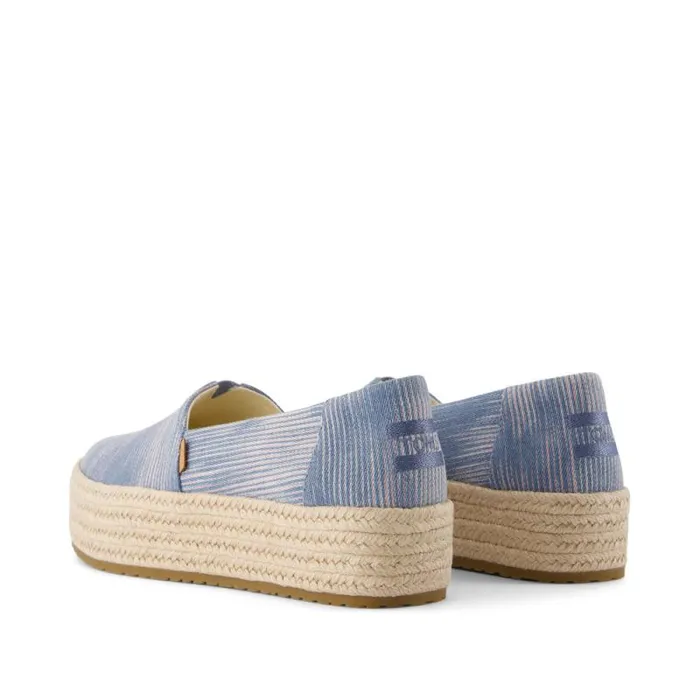 Toms Alpargatas Valencia Platform Espadrille Pastel Blue Novelty Denim 8211 Women
