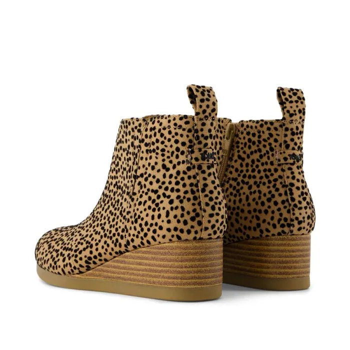 Toms Boots and Booties Clare Kids Wedge Boot Toffee Flocked Mini Cheetah 8211 Kids Toms Boots and Booties Clare Kids Wedge Boot Toffee Flocked Mini Cheetah 8211 Kids