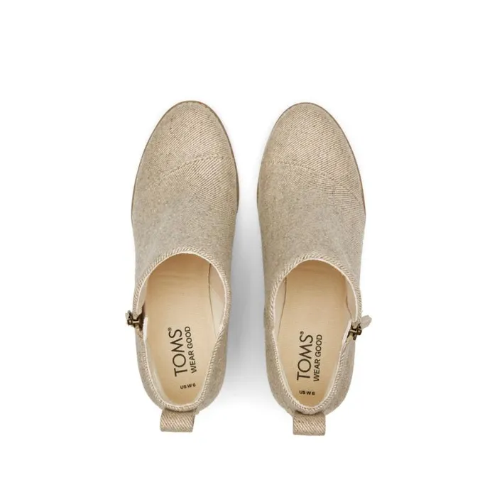 Toms Boots and Booties Goldie Wedge Boot Natural Glimmer 8211 Women Toms Boots and Booties Goldie Wedge Boot Natural Glimmer 8211 Women