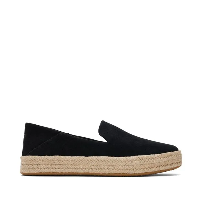Toms Espadrilles Carolina Espadrille Suede Black 8211 Women
