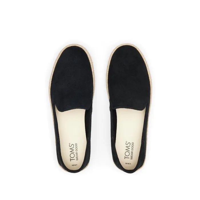Toms Espadrilles Carolina Espadrille Suede Black 8211 Women