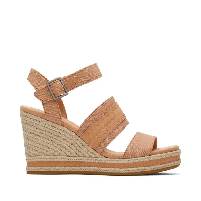 Toms Espadrilles Madelyn Braided Wedge Sandal Sandy Beige 8211 Women