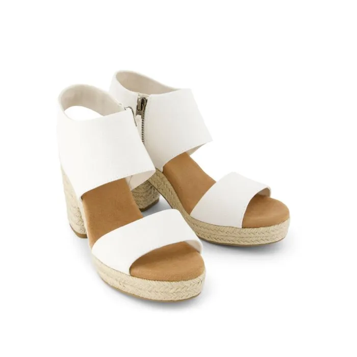 Toms Espadrilles Majorca Rope Platform Sandal White Canvas 8211 Women Toms Espadrilles Majorca Rope Platform Sandal White Canvas 8211 Women
