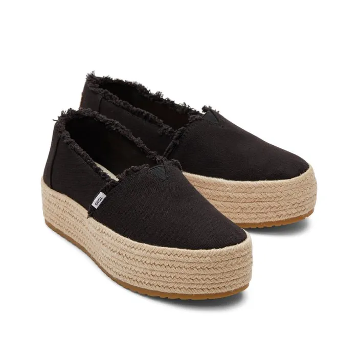 Toms Espadrilles Valencia Platform Espadrille Black Canvas 8211 Women Toms Espadrilles Valencia Platform Espadrille Black Canvas 8211 Women