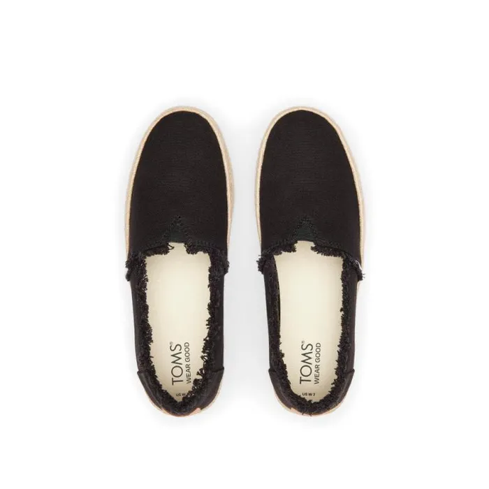 Toms Espadrilles Valencia Platform Espadrille Black Canvas 8211 Women Toms Espadrilles Valencia Platform Espadrille Black Canvas 8211 Women