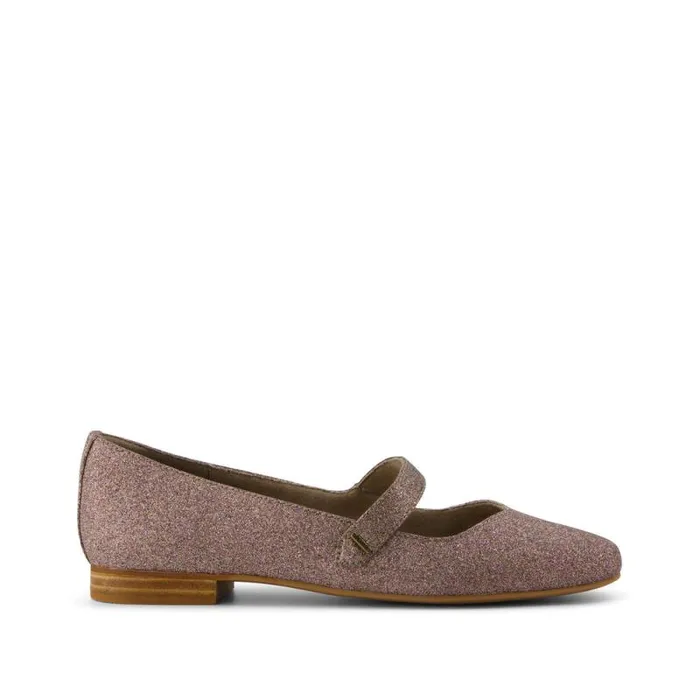 Toms Flats and Loafers Bianca Flat Champagne Rainbow Glitter 8211 Women