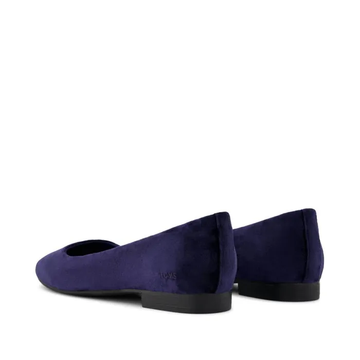 Toms Flats and Loafers Briella Flat Navy Crushed Velvet 8211 Women Toms Flats and Loafers Briella Flat Navy Crushed Velvet 8211 Women