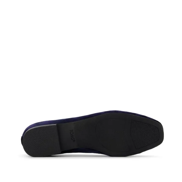 Toms Flats and Loafers Briella Flat Navy Crushed Velvet 8211 Women Toms Flats and Loafers Briella Flat Navy Crushed Velvet 8211 Women