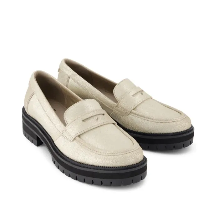 Toms Flats and Loafers Cara Loafer Champagne Metallic Suede 8211 Women Toms Flats and Loafers Cara Loafer Champagne Metallic Suede 8211 Women