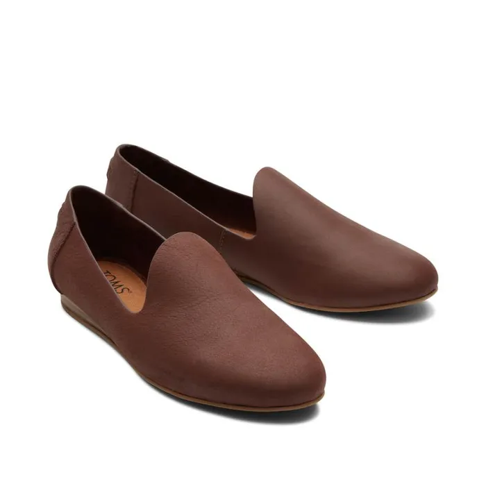 Toms Flats and Loafers Darcy Flat Chestnut Leather 8211 Women Toms Flats and Loafers Darcy Flat Chestnut Leather 8211 Women