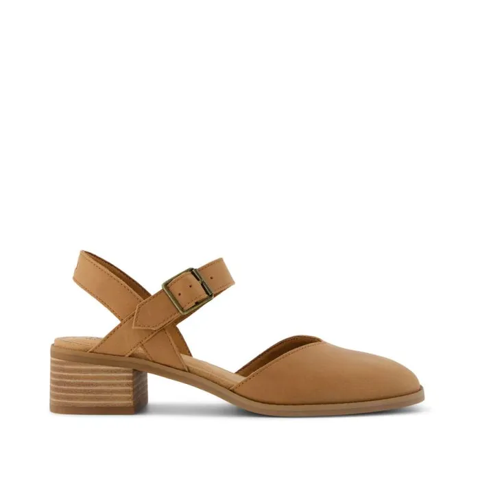 Toms Heels and Wedges Jaclyn Heel Brown Leather 8211 Women