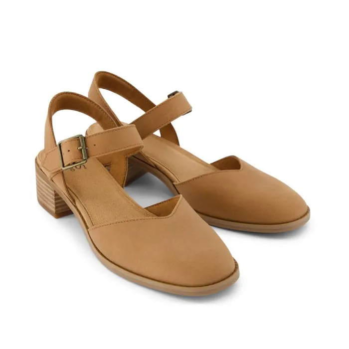 Toms Heels and Wedges Jaclyn Heel Brown Leather 8211 Women Toms Heels and Wedges Jaclyn Heel Brown Leather 8211 Women