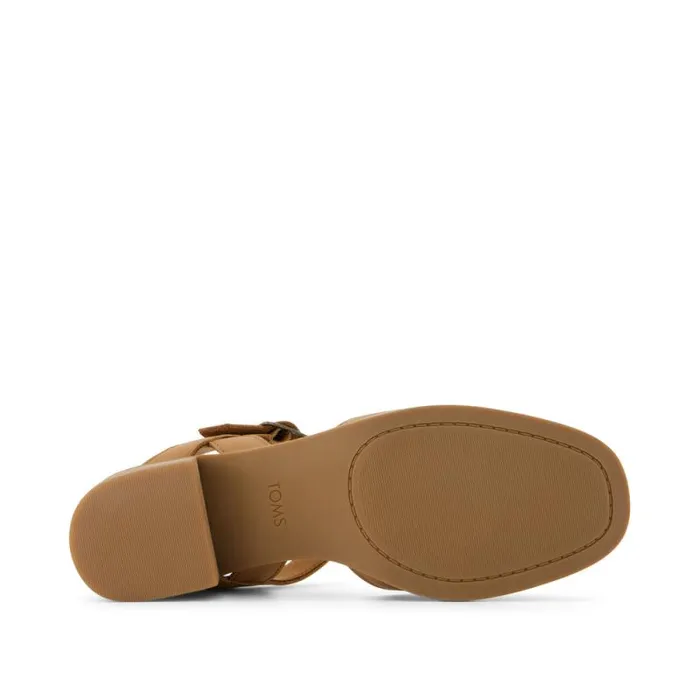 Toms Heels and Wedges Jaclyn Heel Brown Leather 8211 Women Toms Heels and Wedges Jaclyn Heel Brown Leather 8211 Women