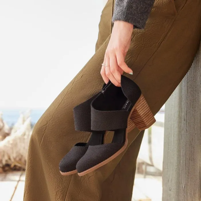 Toms Heels and Wedges Milan Closed Toe Heel Black 8211 Women