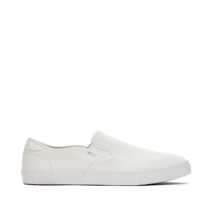 Toms Slip Ons Baja Slip On Sneaker White Canvas 8211 Men