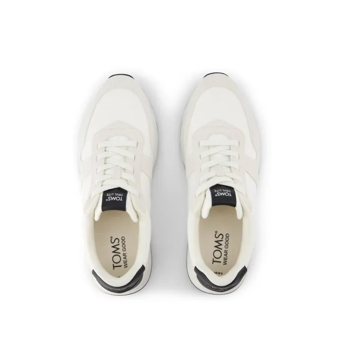 Toms Slip Ons TRVL LITE Retro Runner Sneaker Water Repellent White Suede 8211 Men Toms Slip Ons TRVL LITE Retro Runner Sneaker Water Repellent White Suede 8211 Men