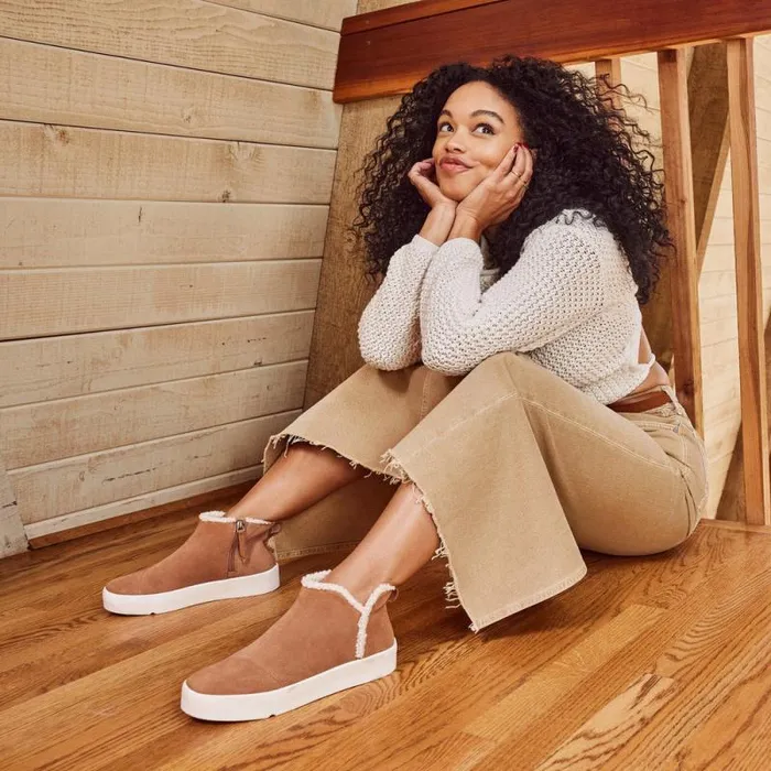 Toms Slip Ons Verona Mid Platform Sneaker Brown Suede Faux Shearling 8211 Women Toms Slip Ons Verona Mid Platform Sneaker Brown Suede Faux Shearling 8211 Women