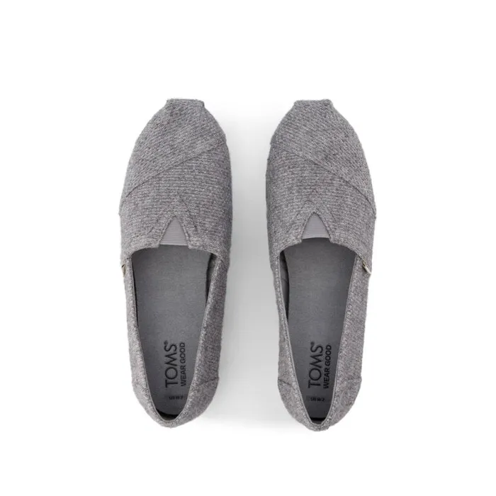 Toms TOMS Classics Alpargata Cloudbound Grey Sparkle Knit 8211 Women Toms TOMS Classics Alpargata Cloudbound Grey Sparkle Knit 8211 Women