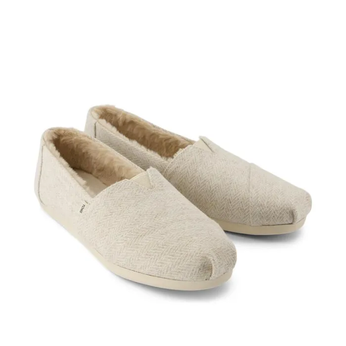 Toms TOMS Classics Alpargata Cozy Natural Herringbone 8211 Women Toms TOMS Classics Alpargata Cozy Natural Herringbone 8211 Women