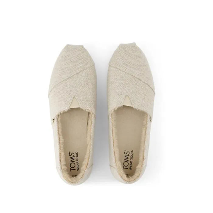 Toms TOMS Classics Alpargata Cozy Natural Herringbone 8211 Women Toms TOMS Classics Alpargata Cozy Natural Herringbone 8211 Women