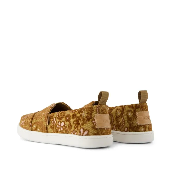 Toms TOMS Classics Alpargata Kids Shoe Golden Honey Floral Brocade 8211 KidsWomen