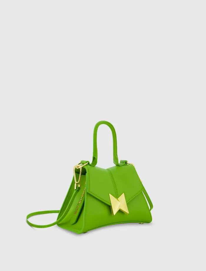 Top Handle Bags Women Angular Mini Leather Handbag With Gold Hardware Pear Mac Duggal